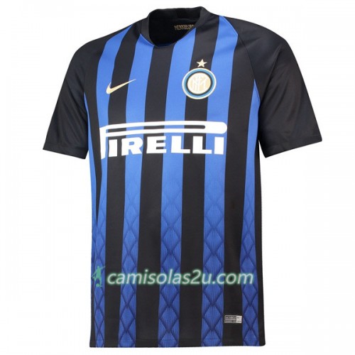 Camisolas de Futebol Inter de Milão Equipamento Principal 2018/19 Manga Curta Camisolas de Futebol Inter de Milão Equipamento Principal 2018/19 Manga Curta